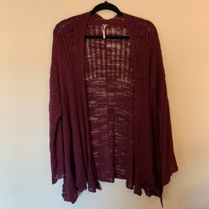 NWOT Free People Knit Bell Sleeve Cardigan XS